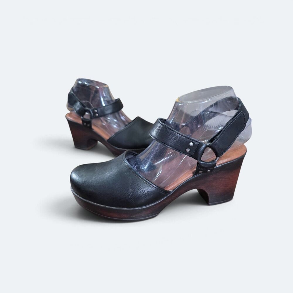 b.o.c. Born Concept Natasha Black Platform Clogs Mary Jane Heels 10 M